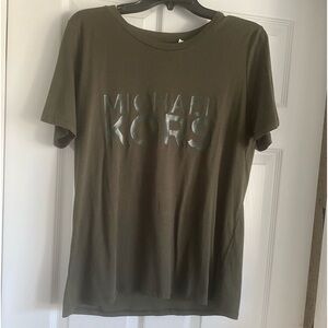 Michael Kors, sz large, color on color tshirt. NWT.  Beautiful green.